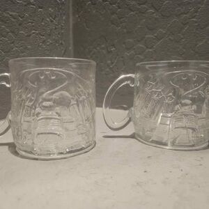 McDonald's Batman Forever Glass Mugs Set of 2